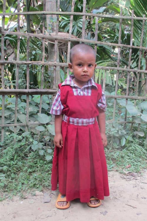 An unsponsored girl named Farjana from Bangladesh who is vulnerable to exploitation and has waited 679 days for a sponsor.