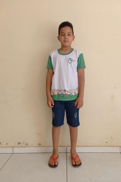 An unsponsored boy named Hadrian from Brazil who has waited 494 days for a sponsor.