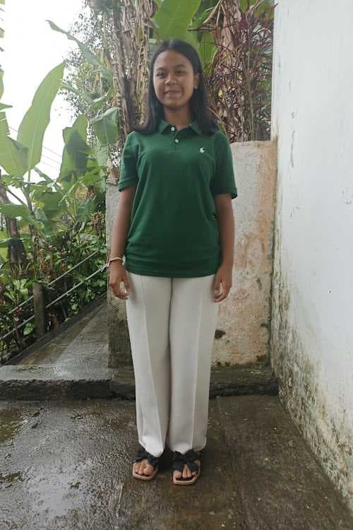 An unsponsored girl named Kadek Novi from Indonesia who has waited 515 days for a sponsor.