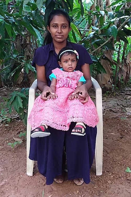 An unsponsored girl named Thasheli from Sri Lanka who has waited 574 days for a sponsor.