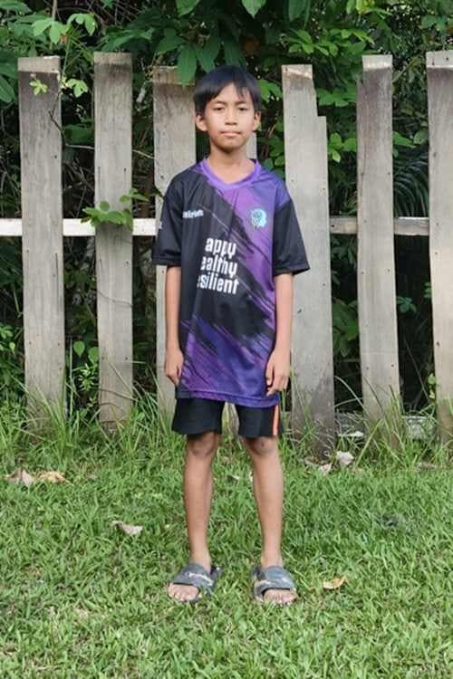 An unsponsored boy named Markel from Indonesia who has waited 506 days for a sponsor.