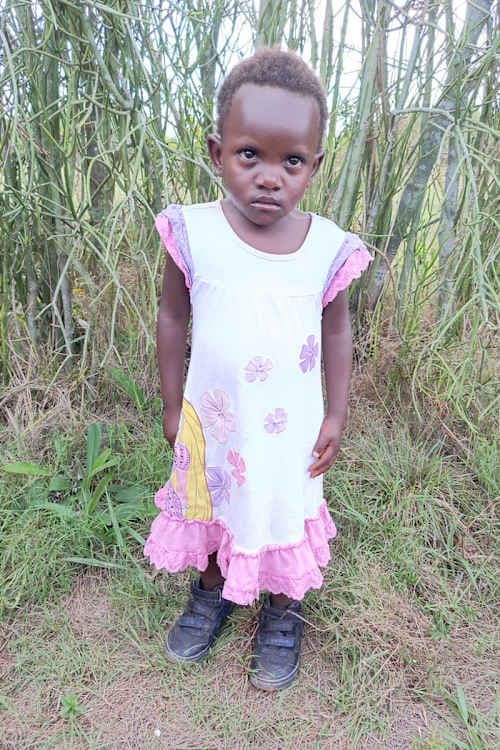 An unsponsored girl named Justine from Uganda who lives in an AIDS-affected area, is vulnerable to exploitation and has waited 499 days for a sponsor.