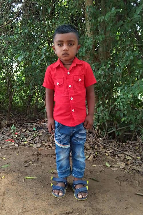 An unsponsored boy named R.P.D.Nethusha from Sri Lanka who has waited 612 days for a sponsor.