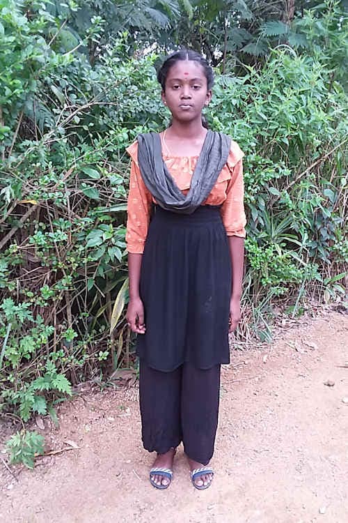 An unsponsored girl named Vidhushalini from Sri Lanka who has waited 540 days for a sponsor.