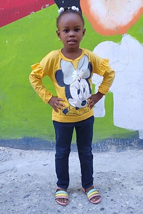 An unsponsored girl named Hamaria from Haiti who is vulnerable to exploitation and has waited 427 days for a sponsor.
