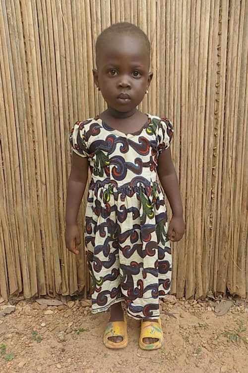 An unsponsored girl named Dagan from Togo who lives in an AIDS-affected area, is vulnerable to exploitation and has waited 469 days for a sponsor.