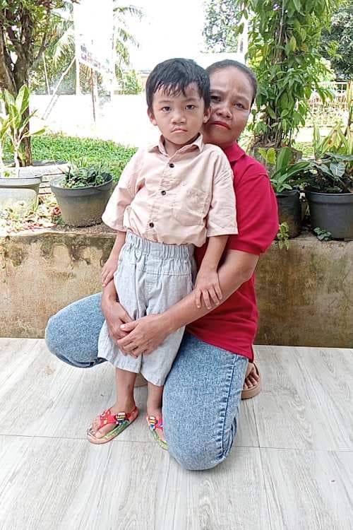 An unsponsored boy named Jino from Indonesia who has waited 511 days for a sponsor.