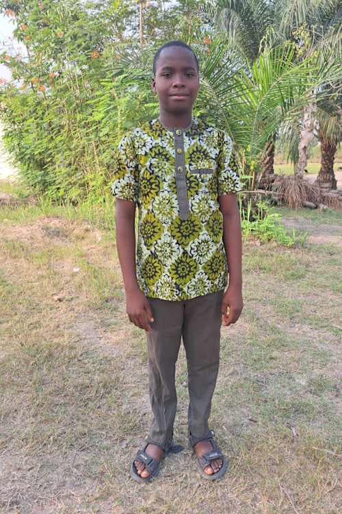 An unsponsored boy named Christian from Togo who lives in an AIDS-affected area, is vulnerable to exploitation and has waited 527 days for a sponsor.
