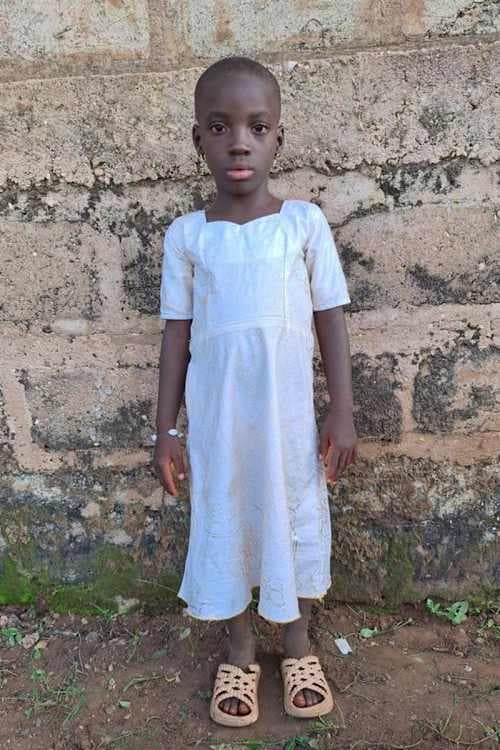 An unsponsored girl named Claire from Togo who lives in an AIDS-affected area, is vulnerable to exploitation and has waited 455 days for a sponsor.