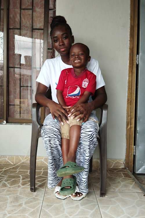 An unsponsored boy named Iker from Colombia who has waited 418 days for a sponsor.