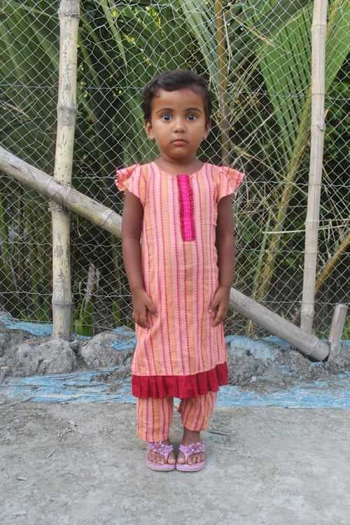 An unsponsored girl named Borsha from Bangladesh who is vulnerable to exploitation and has waited 557 days for a sponsor.
