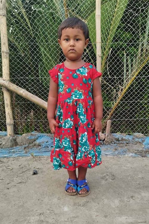 An unsponsored girl named Jessy from Bangladesh who is vulnerable to exploitation and has waited 578 days for a sponsor.