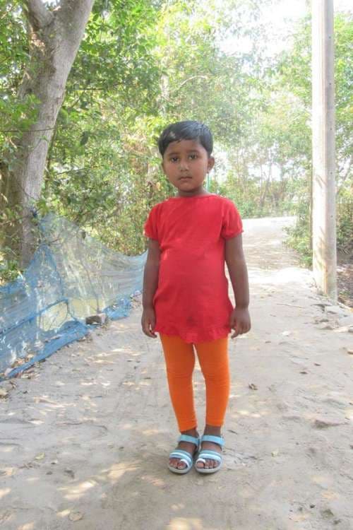 An unsponsored girl named Sinigdha from Bangladesh who is vulnerable to exploitation and has waited 428 days for a sponsor.