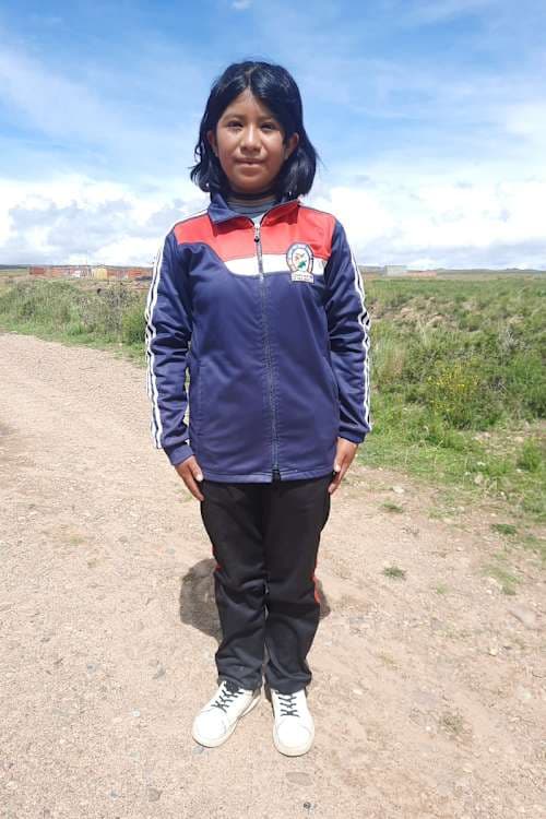 An unsponsored girl named Fanny from Bolivia who has waited 435 days for a sponsor.