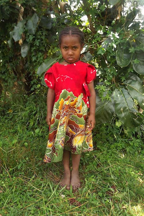 An unsponsored girl named Fio from Indonesia who has waited 470 days for a sponsor.