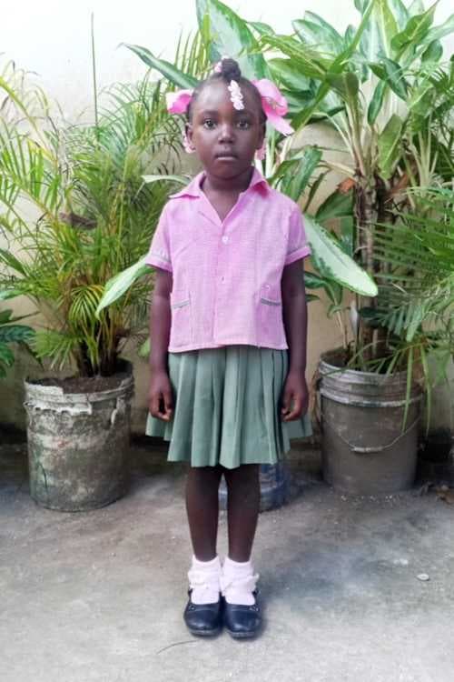 An unsponsored girl named Phadou from Haiti who is vulnerable to exploitation and has waited 613 days for a sponsor.