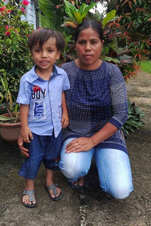 An unsponsored boy named Kendrick from Indonesia who has waited 409 days for a sponsor.