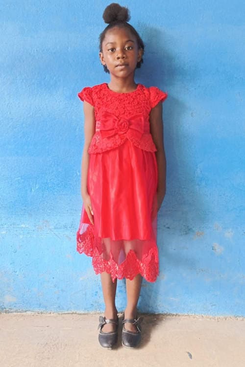 An unsponsored girl named Chrislaine from Haiti who is vulnerable to exploitation and has waited 777 days for a sponsor.
