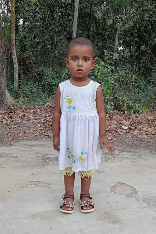 An unsponsored girl named Songita from Bangladesh who is vulnerable to exploitation and has waited 455 days for a sponsor.