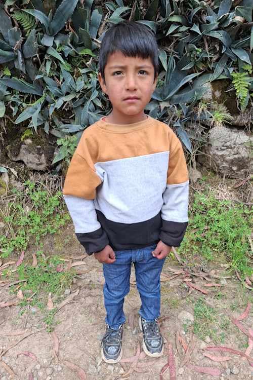 An unsponsored boy named Evan from Peru who has waited 515 days for a sponsor.