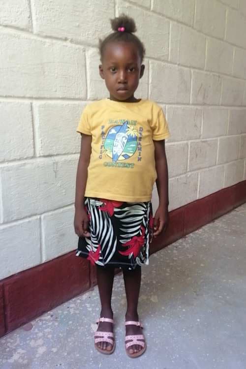 An unsponsored girl named Sheelove from Haiti who is vulnerable to exploitation and has waited 452 days for a sponsor.