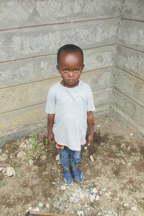 An unsponsored boy named Leyian from Kenya who lives in an AIDS-affected area and has waited 391 days for a sponsor.