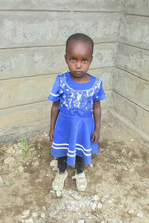 An unsponsored girl named Meleso from Kenya who lives in an AIDS-affected area and has waited 393 days for a sponsor.