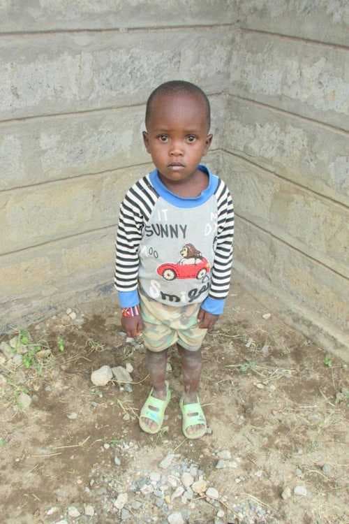 An unsponsored boy named Leyian from Kenya who lives in an AIDS-affected area and has waited 389 days for a sponsor.