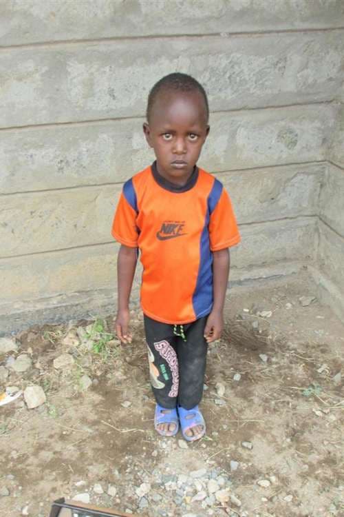 An unsponsored boy named Samarek from Kenya who lives in an AIDS-affected area and has waited 493 days for a sponsor.