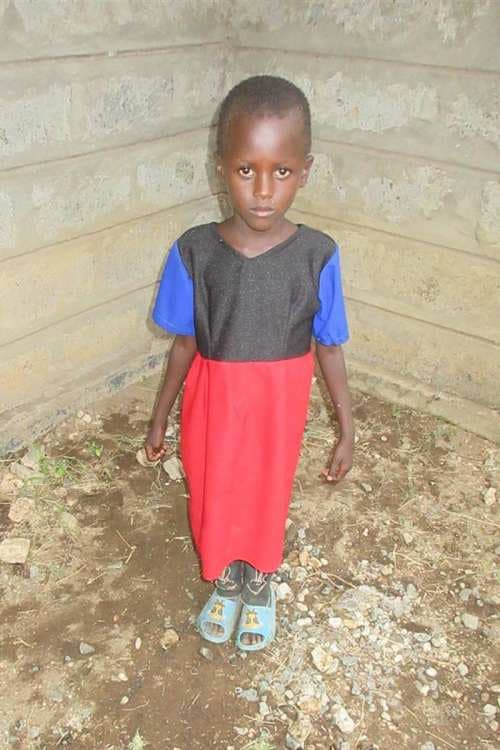 An unsponsored girl named Toyie from Kenya who lives in an AIDS-affected area and has waited 389 days for a sponsor.