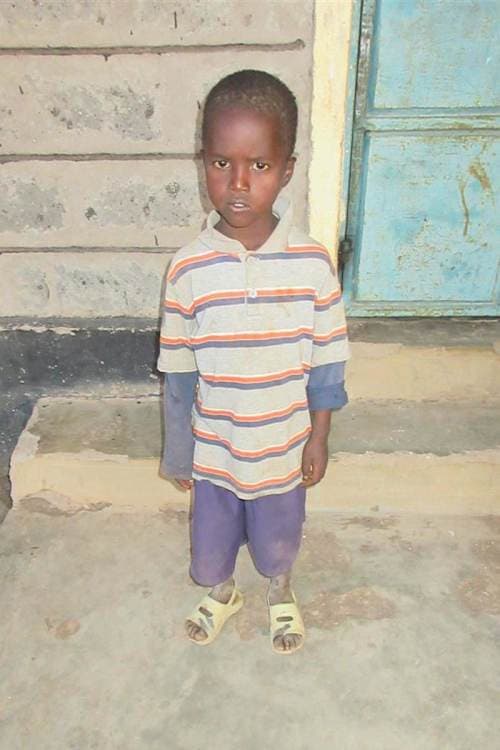 An unsponsored boy named Saitabau from Kenya who lives in an AIDS-affected area and has waited 389 days for a sponsor.