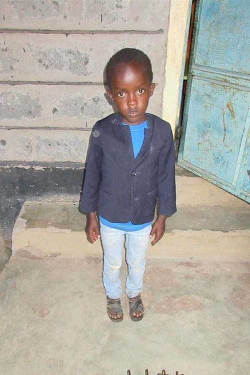 An unsponsored boy named Lemomo from Kenya who lives in an AIDS-affected area and has waited 389 days for a sponsor.
