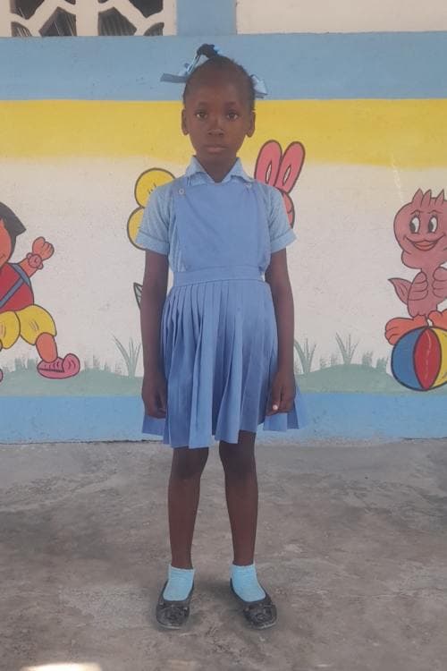 An unsponsored girl named Bethshaina from Haiti who is vulnerable to exploitation and has waited 456 days for a sponsor.