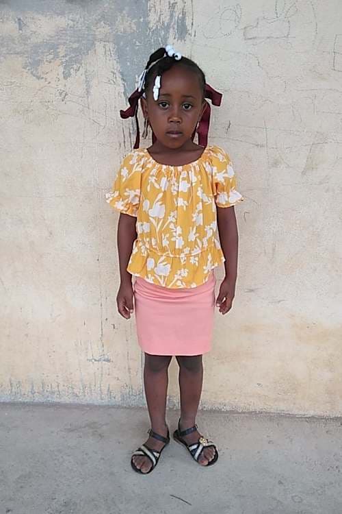 An unsponsored girl named Mama from Haiti who is vulnerable to exploitation and has waited 411 days for a sponsor.