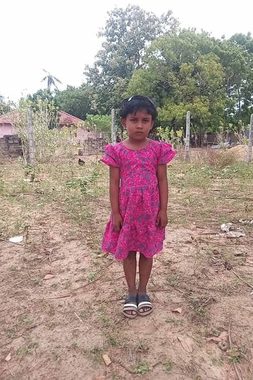 An unsponsored girl named Karaniya from Sri Lanka who has waited 445 days for a sponsor.