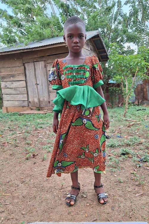 An unsponsored girl named Grace from Togo who lives in an AIDS-affected area, is vulnerable to exploitation and has waited 403 days for a sponsor.