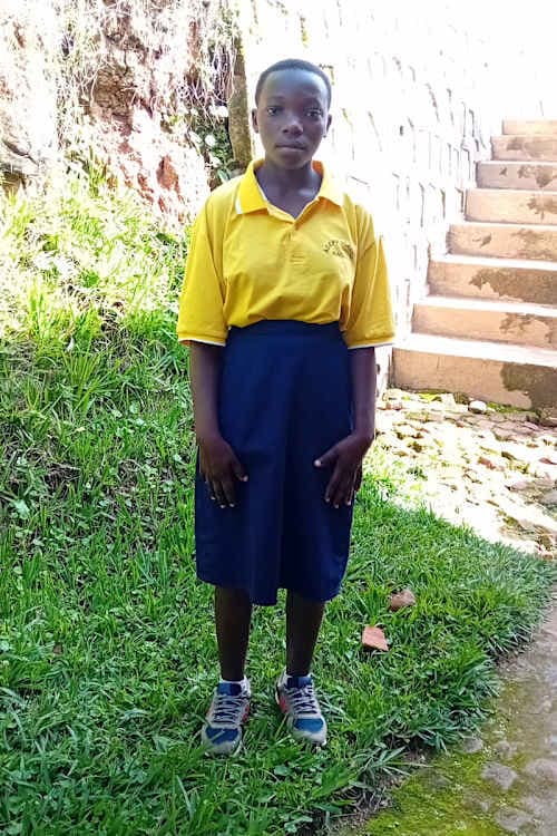 An unsponsored girl named Nyiragirimana from Rwanda who lives in an AIDS-affected area, is vulnerable to exploitation and has waited 560 days for a sponsor.