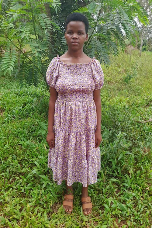 An unsponsored girl named Nishimwe from Rwanda who lives in an AIDS-affected area, is vulnerable to exploitation and has waited 392 days for a sponsor.