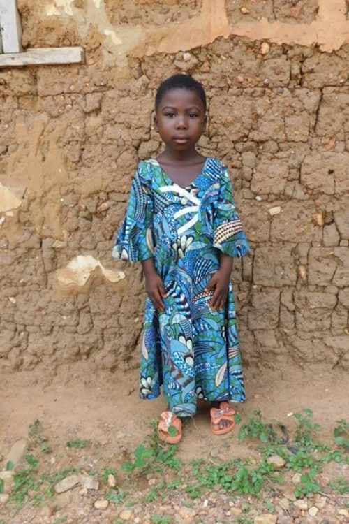 An unsponsored girl named Joie from Togo who lives in an AIDS-affected area, is vulnerable to exploitation and has waited 488 days for a sponsor.