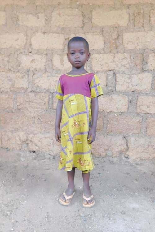 An unsponsored girl named Louise from Togo who lives in an AIDS-affected area, is vulnerable to exploitation and has waited 444 days for a sponsor.