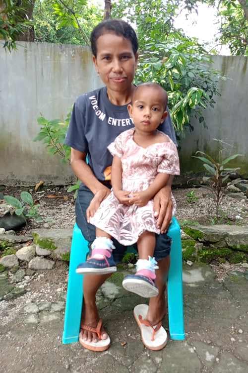 An unsponsored girl named Velin from Indonesia who has waited 469 days for a sponsor.