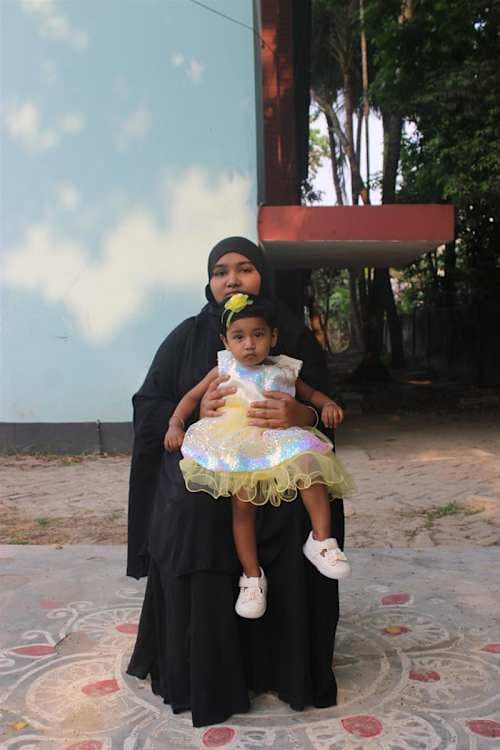 An unsponsored girl named Ayesha from Bangladesh who is vulnerable to exploitation and has waited 492 days for a sponsor.