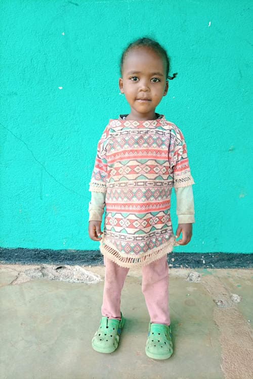 An unsponsored girl named Sahleworke from Ethiopia who lives in an AIDS-affected area, is vulnerable to exploitation and has waited 387 days for a sponsor.