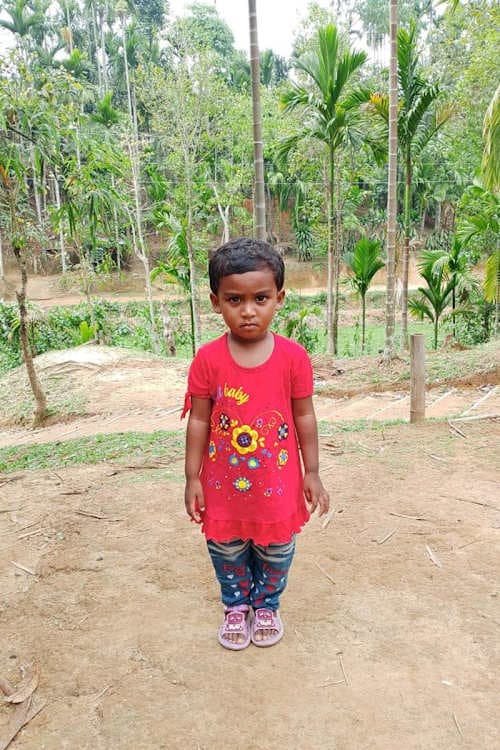 An unsponsored girl named Nikhita from Bangladesh who is vulnerable to exploitation and has waited 420 days for a sponsor.