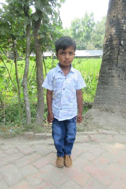 An unsponsored boy named Pritam from Bangladesh who is vulnerable to exploitation and has waited 484 days for a sponsor.