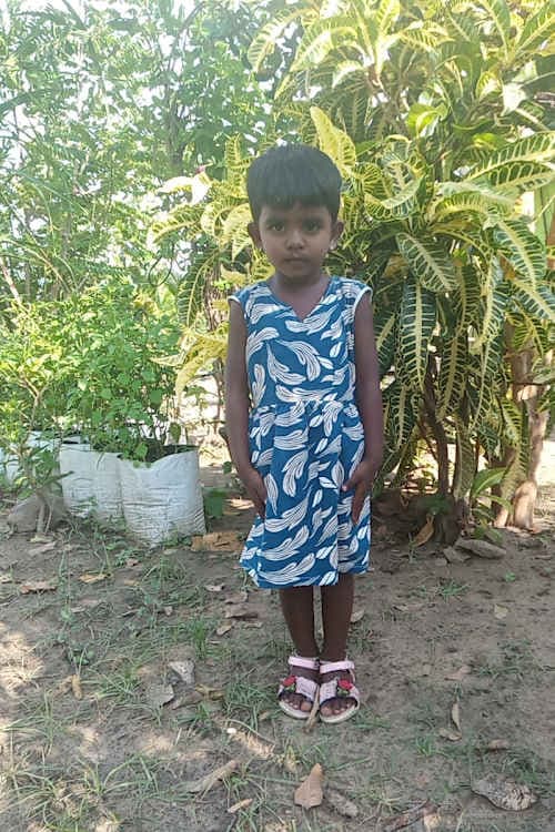 An unsponsored girl named Thishani from Sri Lanka who has waited 393 days for a sponsor.