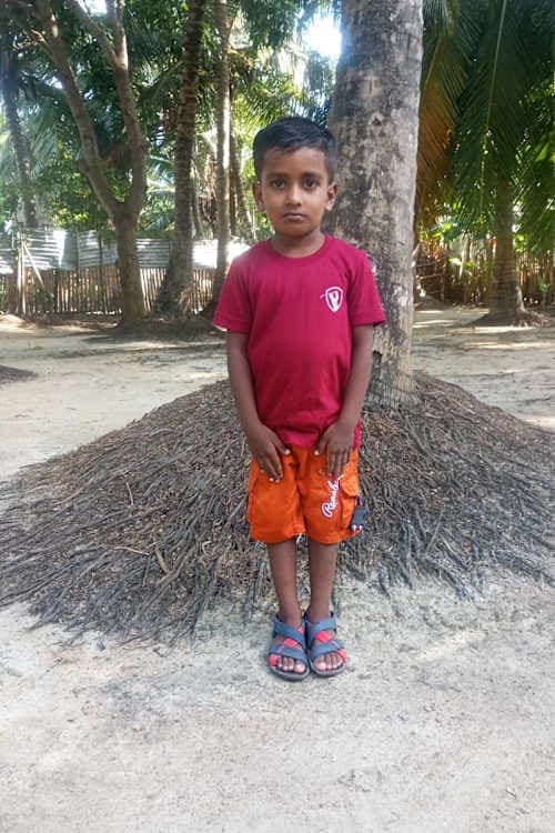 An unsponsored boy named Stevi from Sri Lanka who has waited 367 days for a sponsor.