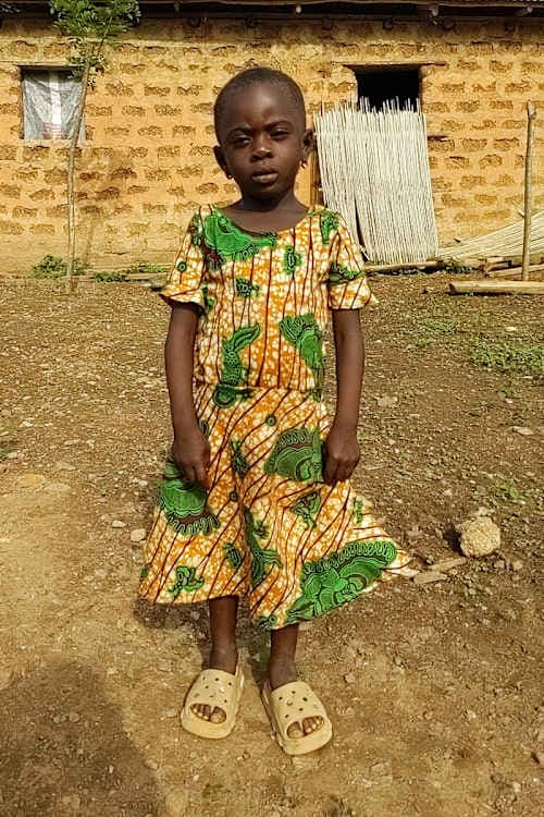 An unsponsored girl named Germaine from Togo who lives in an AIDS-affected area, is vulnerable to exploitation and has waited 457 days for a sponsor.