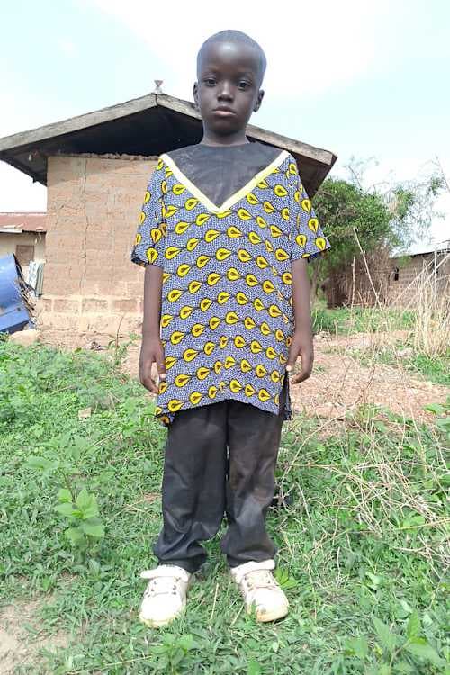 An unsponsored boy named Elise from Togo who lives in an AIDS-affected area, is vulnerable to exploitation and has waited 426 days for a sponsor.