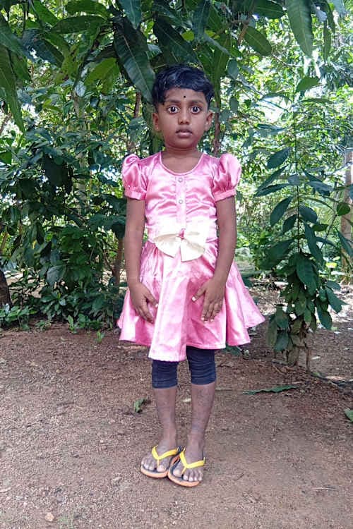 An unsponsored girl named Viny from Sri Lanka who has waited 445 days for a sponsor.